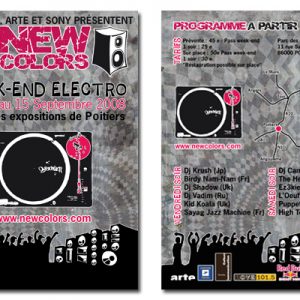 Exercice, Flyer pour concert electro.